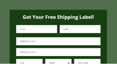 Shipping Label Form