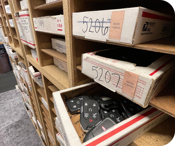 Inside the We Buy Key Fobs warehouse